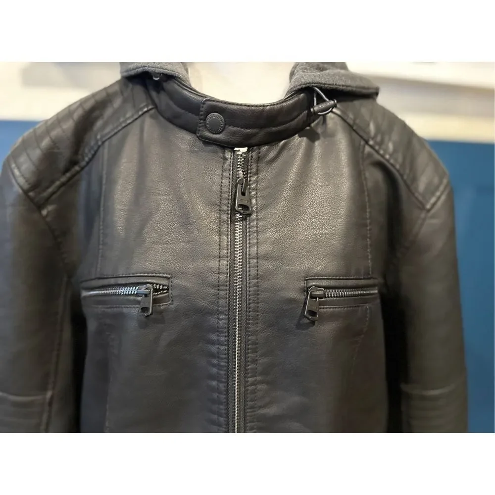 Men's Levi's® Faux-Leather Hooded Racer Jacket